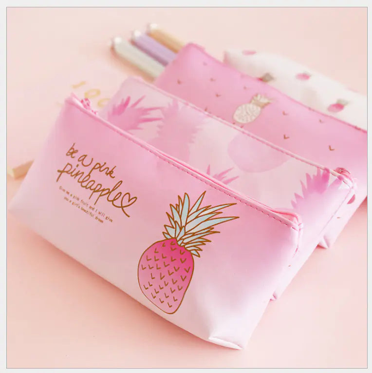 Pink Pineapple Pencil Case and Stationery Box