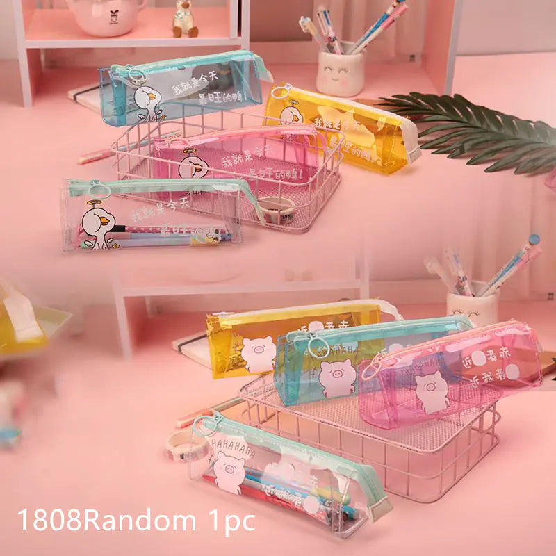 Small Daisy Transparent Pencil Case for Stationery