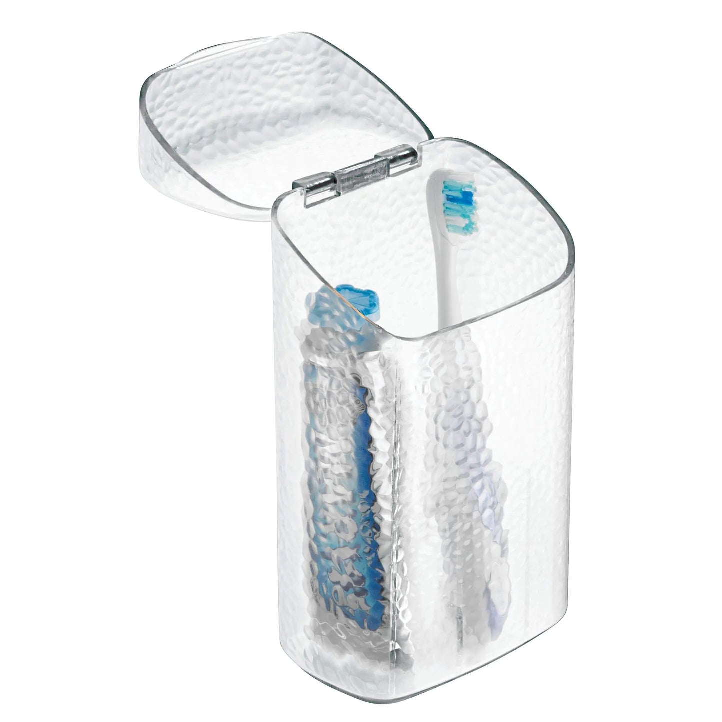 iDesign Clear Rain Dental Storage for Toothbrush and Toothpaste