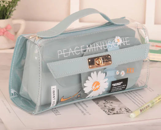 Small Daisy Transparent Pencil Case for Stationery
