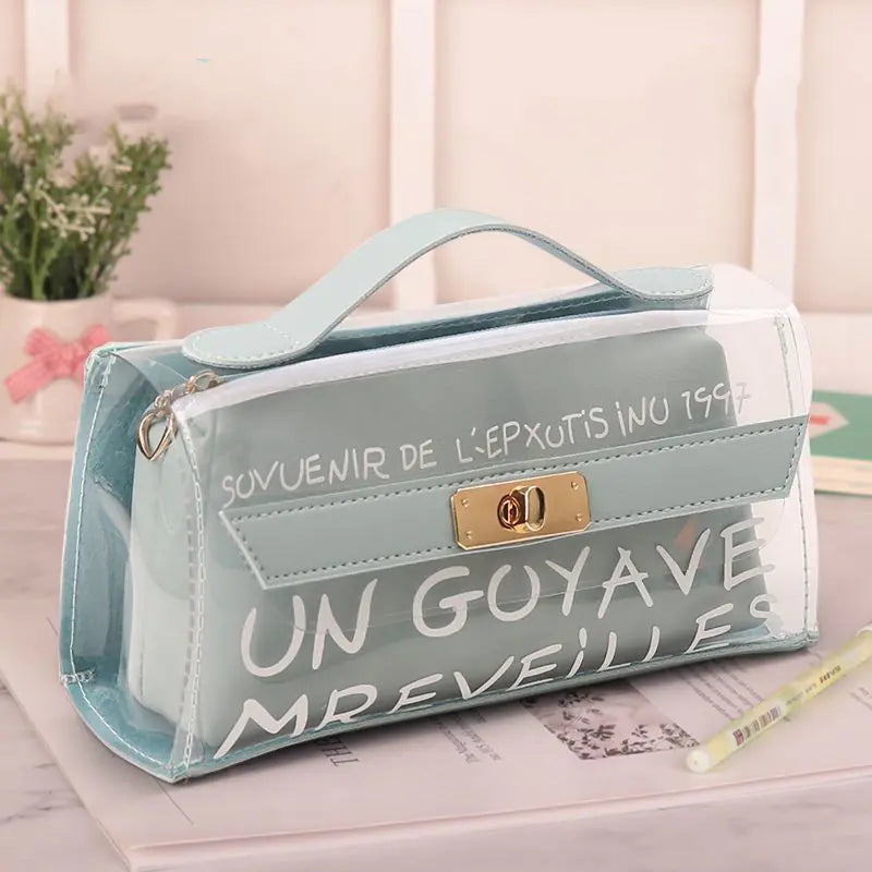 Small Daisy Transparent Pencil Case for Stationery
