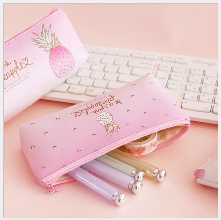 Pink Pineapple Pencil Case and Stationery Box