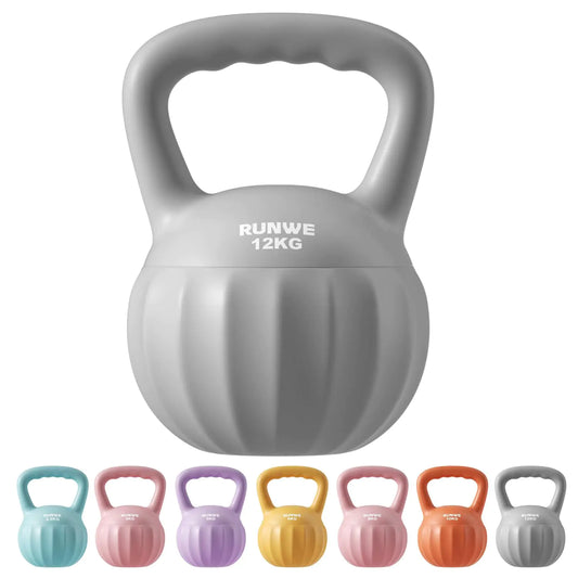 RUNWE 12kg Kettlebell Weight for Women and Men (Sold in Single Not in Set) Multiple Weight & Color Options from Beginners to Pros Hand Weight Core Strength Training