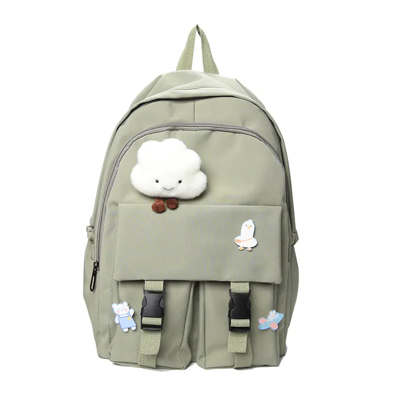 Waterproof Nylon School Backpack for Teenage Girls