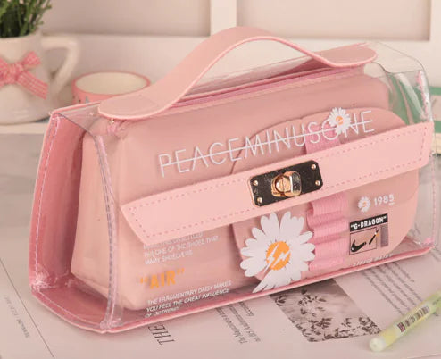 Small Daisy Transparent Pencil Case for Stationery