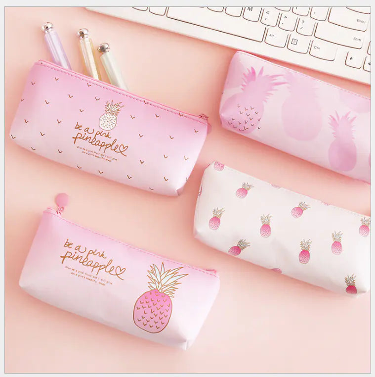 Pink Pineapple Pencil Case and Stationery Box