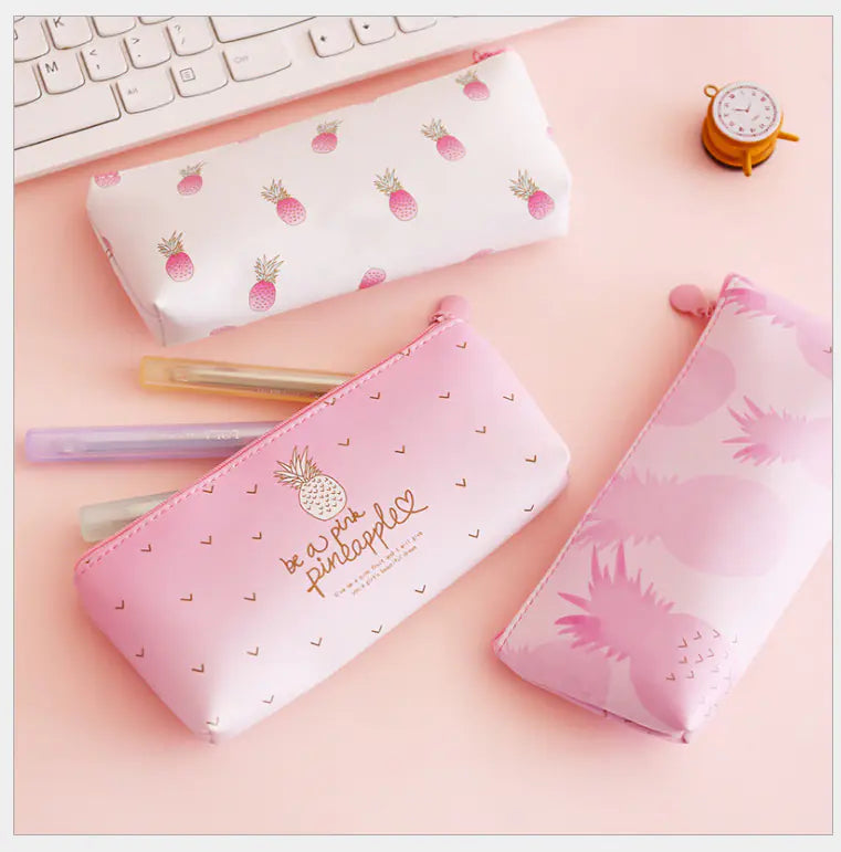 Pink Pineapple Pencil Case and Stationery Box